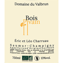 Domaine du Valbrun - Bois Pivain - Saumur Champigny Bio 2023