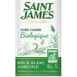 SAINT JAMES Rhum Blanc Impérial Bio 40% 70cl
