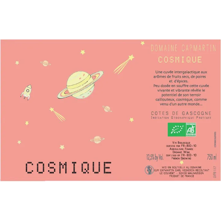 Cosmique - Côtes de Gascogne Blanc Bio 2023