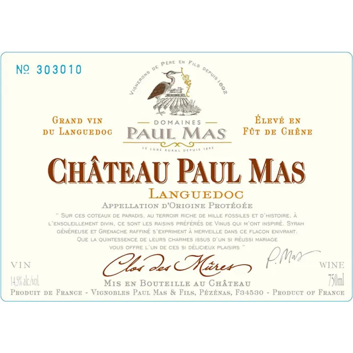 Château Paul Mas - Clos des Mûres 2024
