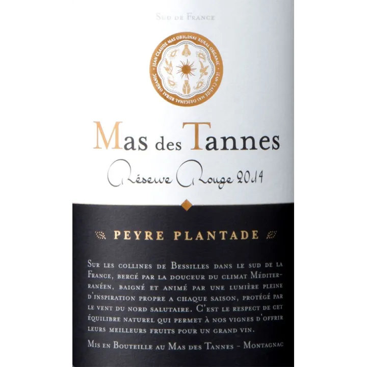 Mas des Tannes Réserve Rouge BIO 2014