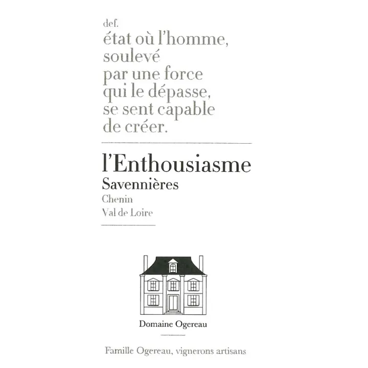 L'Enthousiasme Savennières 2018