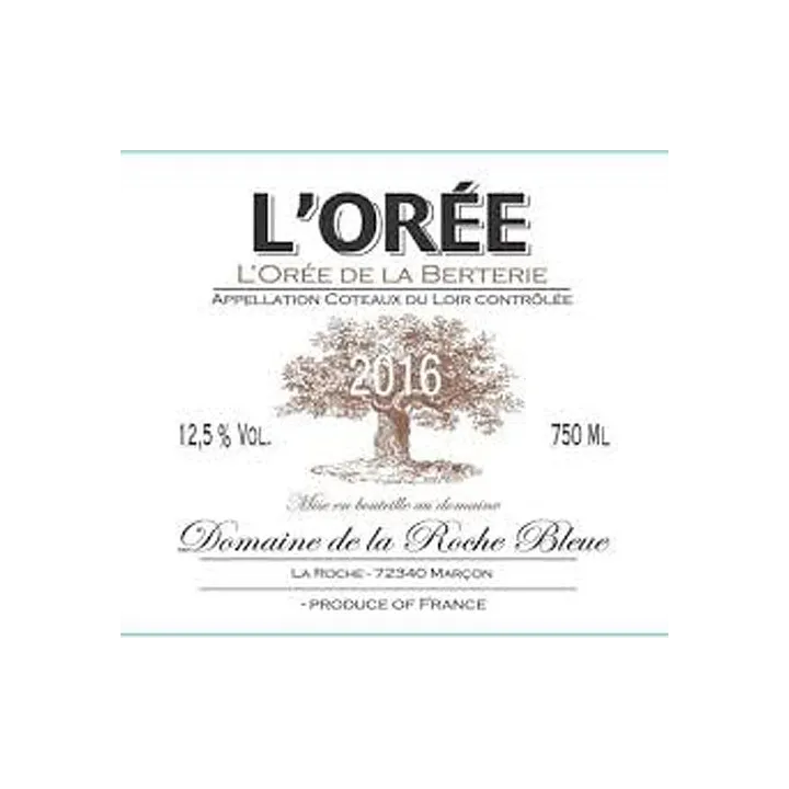 L'Orée de la Berterie Coteaux du Loir (Bio) 2018
