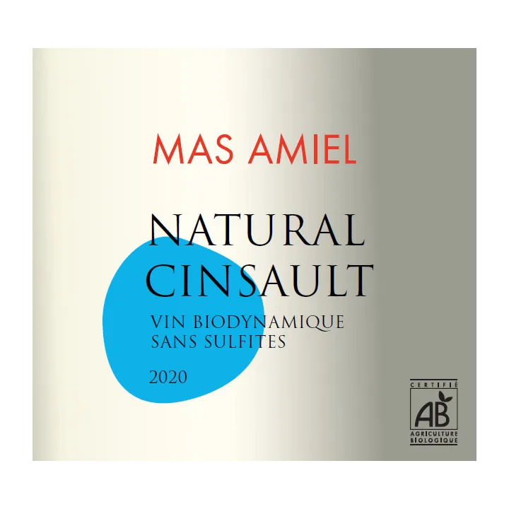 Mas Amiel - NATURAL CINSAULT - VDP Roussillon - Bio 2020