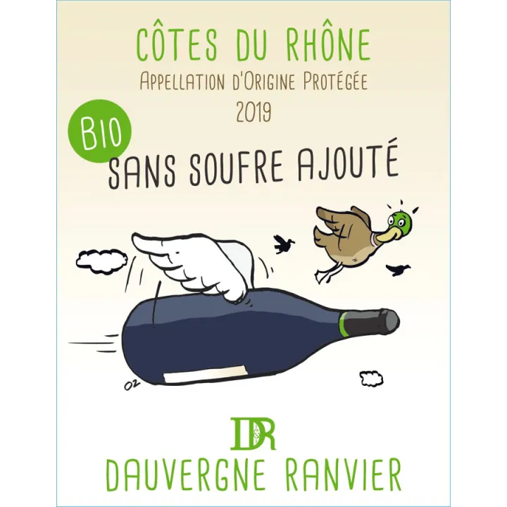 Côtes du Rhône Bio sans soufre ajouté 2021