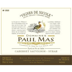Paul Mas - Les Vignes de Nicole Cabernet-Syrah 2020 Magnum