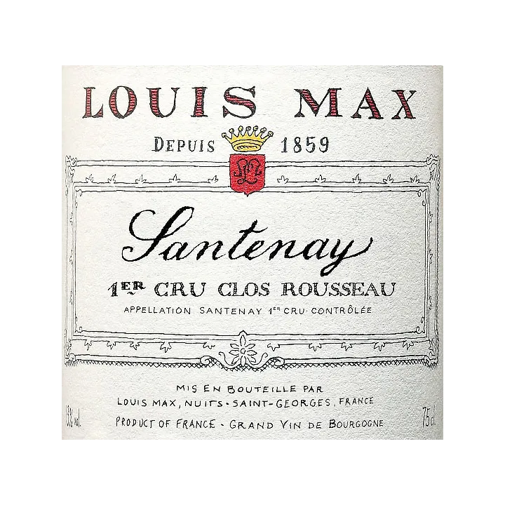 Louis Max - Santenay 1er Cru Clos Rousseau Rouge 2019