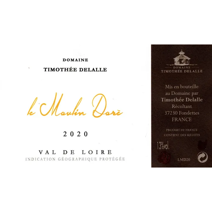 Dom Timothée Delalle - Le Moulin Doré IGP Val de Loire 2020