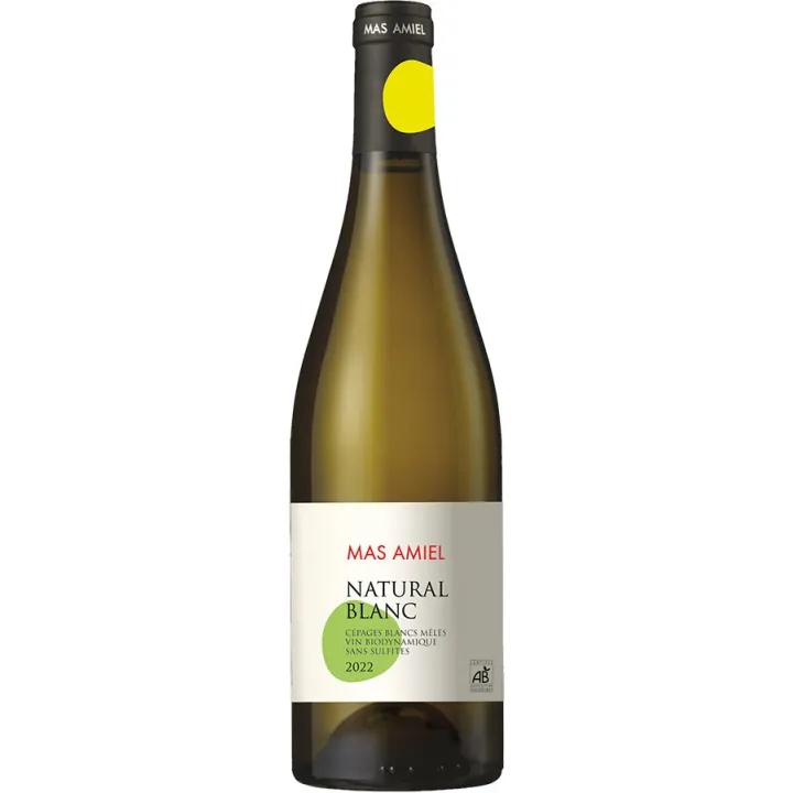 Mas Amiel - NATURAL BLANC - Côtes du Roussillon - Bio 2022