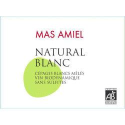 Mas Amiel - NATURAL BLANC - Côtes du Roussillon - Bio 2022