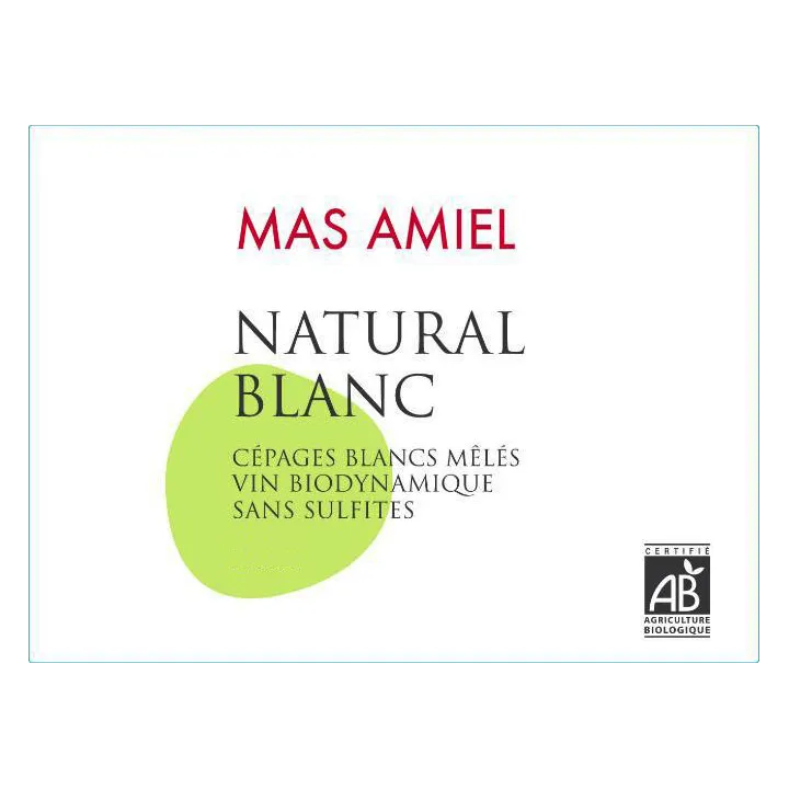 Mas Amiel - NATURAL BLANC - Côtes du Roussillon - Bio 2022